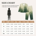 thumbnail image 6 of Disketp Pajamas Set Long Sleeve Sleepwear Womens Button Down Nightwear Pj Sets-Fog Forest, 6 of 9
