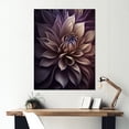 thumbnail image 2 of Designart Purple Dahlia Flower II Canvas Wall Art, 2 of 5