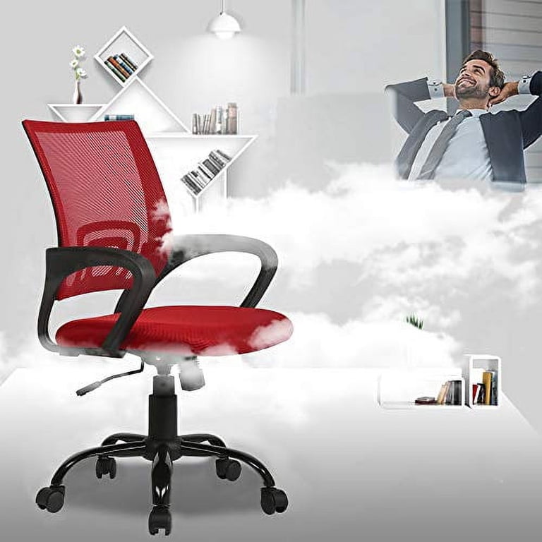 BestOffice Ergonomic Mesh Office Chair, Red photo 2