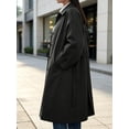 thumbnail image 6 of Womens Long Trench Coat Single Breasted Oversized Windproof Classic Lapel Fall Overcoat, 6 of 6