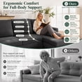 thumbnail image 4 of 4-in-1 Sectional Couches with Storage Chaise, 77.6" L-Shaped Sectional Sleeper Sofa with Type-C & USB Port & Side Pocket, Comfy Chenille 3-Seat Modular Couch for Bedroom/Living Room, Grey, 4 of 10