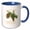 Blue/White, variant on 3drose, Oregon Territory Tree the Douglas Fir, 11oz Two-tone Blue Mug