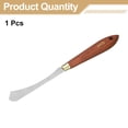 thumbnail image 3 of Uxcell Palette Knife Painting Tool 3.74" x 0.79" Stainless Steel Teardrop Blade 8.27" Length Spatula Painting Pallet knife with Hole Beech Wood Handle for Oil Acrylic Canvas, Red/Silver, 3 of 7
