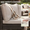 thumbnail image 2 of Tappio 7 Pieces Patio Furniture Sets All Weather Outdoor Sectional Patio Sofa Manual Weaving Wicker Rattan Patio Seating Sofas with Cushions Pillows and 2 Stools, 2 of 10