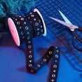 thumbnail image 5 of 10 Yards Eyelet Trim with Grommets 3/4 inch(20mm) Black Cotton Eyelet Grommet Tape with Silver Metal Hole Eyelet Decorative Star for Sewing Garment Corset Shirt Dress Skirt Jacket Shoes, 5 of 6