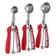 thumbnail image 5 of Juego de 3 cucharas para helado, cuchara para galletas, cuchara para helado de acero inoxidable, excavadora de sandía, color rojo, 5 of 14