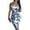 Blue, variant on Vivianyo HD Long Sleeve Dress for Women Women's Fashion Casual Summer Short Sleeve Off The Shoulder Print Round-Neck Dress