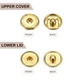 thumbnail image 5 of Uxcell 12 Set Sew-on Snap Buttons 19mm Metal Snap Fastener Buttons, Gold, 5 of 7