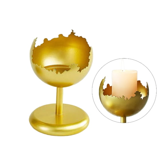Metal Eggshell Shape Candle Holder for Wedding Parties Candlesticks Home Decors
