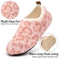 thumbnail image 3 of Ecetana Leopard Print Slippers for Women Indoor Barefoot Slippers Socks Furry Slip on House Shoes, 3 of 7