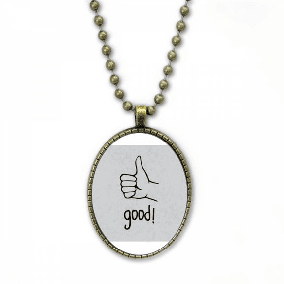 black thumb personalized gesture necklace vintage chain bead pendant jewelry collection