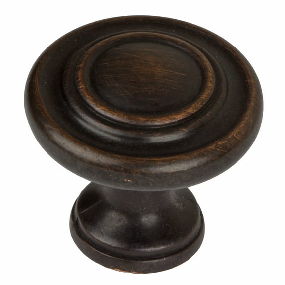 GlideRite 1.25 in. Classic Round Ring Cabinet Knobs, Oil Rubbed Bronze, Pack of 10
