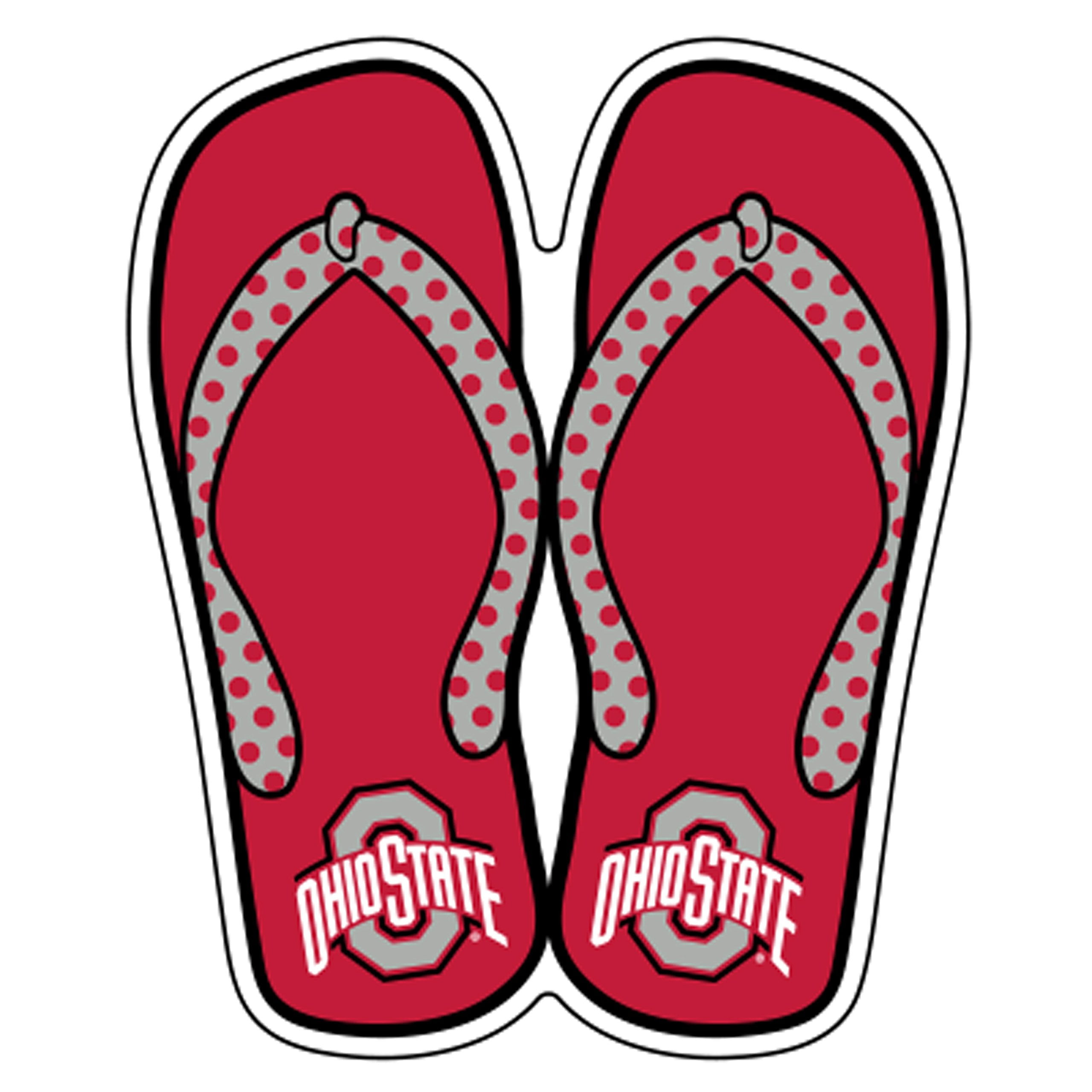 ohio state crocs flip flops