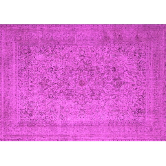 Ahgly Company Indoor Rectangle Oriental Pink Industrial Area Rugs, 4' x 6'