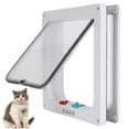 thumbnail image 4 of Porte pour Animal en Plastique, Porte à Rabat pour Chat à Verrouillage 4 Sens pour Portes Intérieures et Extérieures, Porte pour Animal Résistante aux Intempéries, Porte Rabattable pour Chat en Plastique avec Vis pour la Maison pour l'Intérieur et l'Extérieur, 4 of 7