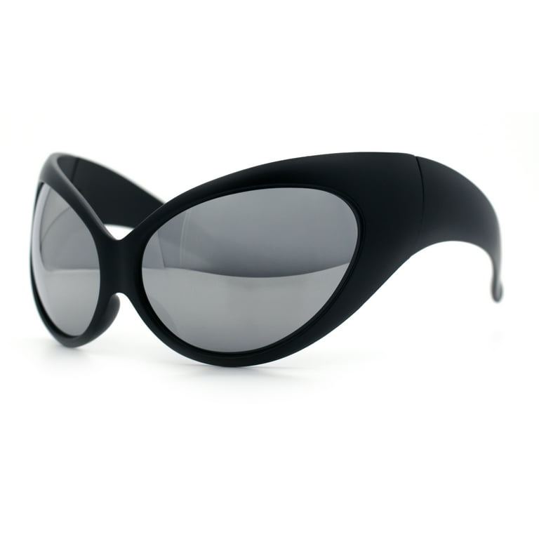 Womens Oversized Oval Wrap Around High Temple Goggle Plastic  display picture 2