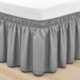 thumbnail image 1 of EASTIN Ruffled Grey King Size Bed Skirt  Dust Ruffle for King Bed with 15” Drop  Soft and Solid Microfiber  Classic Style  California King  Silver Gray Bedskirts, 1 of 8