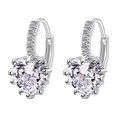thumbnail image 2 of Fiaya Women Fashion Heart Earrings, Heart-Cut Cubic Zirconia Ear Button, Birthstones Earrings Gift for Women (E), 2 of 2