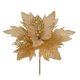 thumbnail image 2 of Adornos navideños para árbol de Navidad (1 unidad), flores artificiales de 34 x 28 x 28 cm, arreglos de tela para fiestas y bodas (dorado)., 2 of 7
