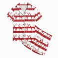 thumbnail image 4 of sdbrld Girls Christmas Pajamas Button Up Top & Shorts Matching Pjs Set Kids Sleepwear Set Xmas Gift for Children Sizes 8-9 Years, 4 of 5