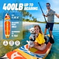 thumbnail image 2 of Quashley Wide Inflatable Stand up Paddle Board, 11 ft x 34 inch All-Around SUP Board with Paddle, Hand Pump, Backpack and Leash, 2 of 7
