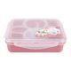 thumbnail image 5 of Contenedor portátil para frutas y alimentos con tazón y cuchara, lonchera bento rosa de 5 secciones para microondas, 5 of 8