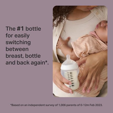 Natural Start Anti-Colic BPA Free Baby Bottles, 9oz, Slow-Flow Breast-Like Nipple for a Natural Latch, Designed for Seamless Transitions Between Bottle and Breast, Fiesta, Pack of 6
