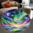 thumbnail image 4 of Circle Area Rug, Aurora Borealis22 Washable Non-Slip Floor Carpet, Soft Rug for Living Room Bedroom Decor 24 Inch, 4 of 6