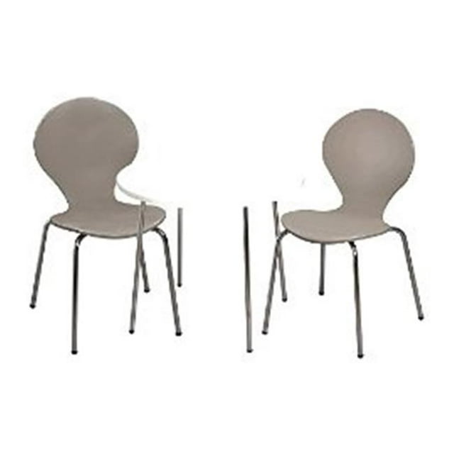 Giftmark 3012G Modern Childrens Table and 2 Chair Set with Chrome Legs - Grey