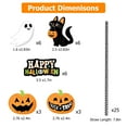 thumbnail image 4 of Imountek 25Pcs Halloween Party Striped Decorative Straws, Disposable Paper Straw Decor Halloween Party Supplies, 4 of 9