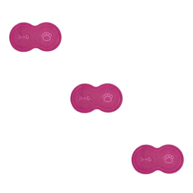 Maytalsory Easy To Clean Pet Mat Variety Of Styles Dog Accessory Safe And Non-toxic Rose Red 3Set
