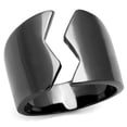 thumbnail image 1 of Alamode TK2268-7 Bague en Acier Inoxydable Noire Sans Pierre pour Femmes - Taille 7, 1 of 1