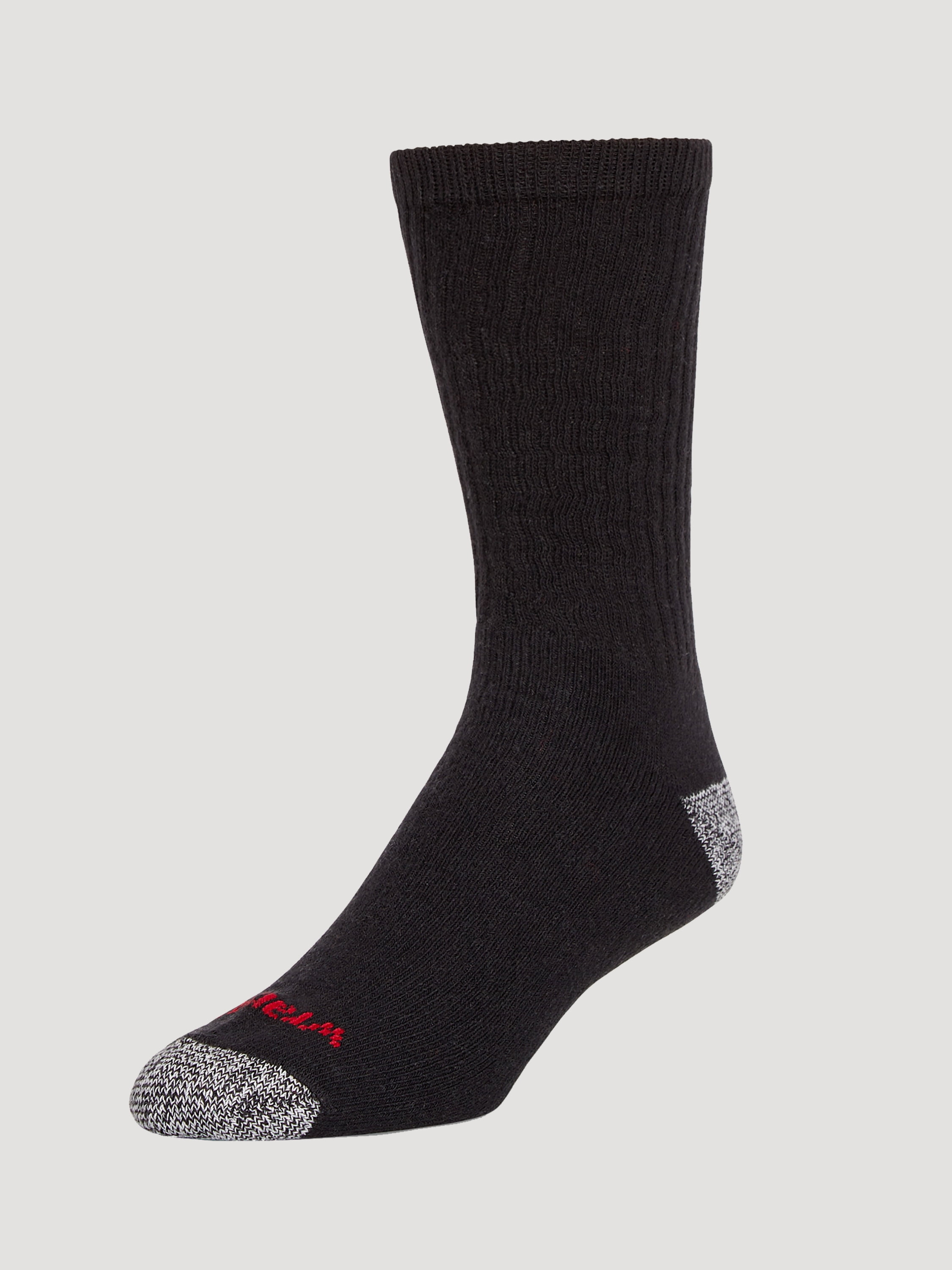 Wrangler Cushion Work Crew Sock Extended Size, 12 Pack
