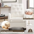 thumbnail image 6 of KINFFICT Rocking Chair Nursery, Upholstered Nursery Rocking Chairs, Nursery Glider Rocker, Comfy Chair Indoor for Living Room Bedroom, White, 6 of 9