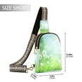 thumbnail image 3 of Stylish Leather Crossbody Bag 8.46x5.9x2.16In Easy To Carry Multi-Purpose Travel Hiking Shopping Fashion Bag Beautiful White Dandelions, 3 of 7