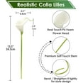 thumbnail image 5 of 10pcs Calla Lily Artificial Flowers Real Touch Flowers White Flowers Artificial for Decoration Calla Lillies Artificial Yellow Fake Flowers Lilly Flowers Calla Lily Bouquet for Wedding Home Decor, 5 of 5