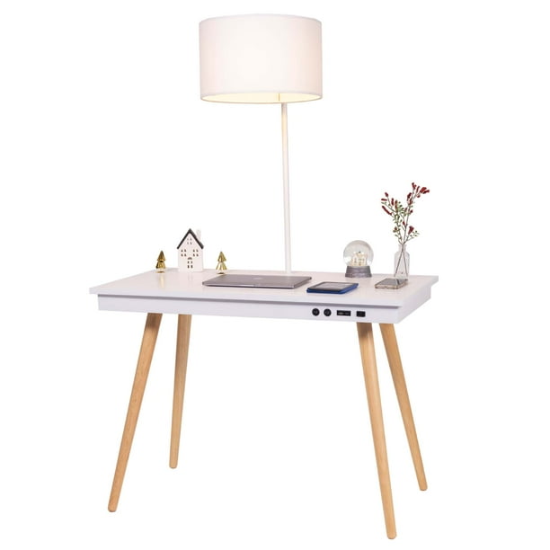 Thumbnail for Mid Century Modern Wireless Charging Desk