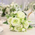 thumbnail image 4 of Artificial White Roses Faux Flowers Bouquet for Vase Home Decor Wedding Table Centerpieces for Living Room Decoration, 4 of 5