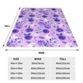 thumbnail image 3 of Honeii Violet Print Fleece Blanket - Throw Blanket for Bed, Sofa, Couch, Camping, and Travel , Microplush Ultra Soft Warm Blanket-80"x60", 3 of 7