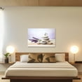 thumbnail image 3 of ZHONGYUTONG Zen Canvas Wall Art Purple Lavender Stone Butterfly Picture Spiritual Painting (16"x24"), 3 of 6