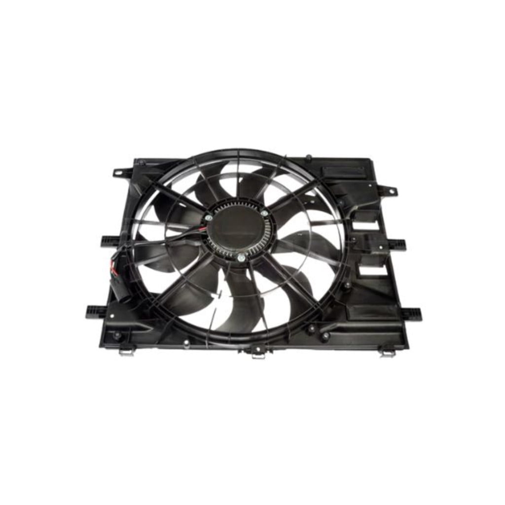 KarParts360 For Chevy Equinox 2020 2021 2022 2023 Radiator Fan | Plastic Material | Black Blade Color | Male Blade Connector | Replacement For 84847896, 84581335