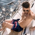 thumbnail image 2 of luoweisi Men's Beach Shorts Quick Dry Swim Trunks with Mesh Lining Flamingo 2XL, 2 of 5