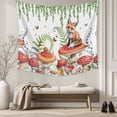 thumbnail image 5 of Pastoral Mushroom Fox Tapestry for Bedroom Wall Hanging Tapestry, Watercolor Eucalyptus Botanical Ceiling Backdrop Tapestries Poster Blanket Wall Decor for Teens Room Living Room Dorm 59" x 79", 5 of 8