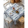 thumbnail image 6 of Blue Weeping Eucalyptus Table Cloth, Waterproof Tablecloth for Square Tables, Spring Summer Farmhouse Leaves Reusable Washable Fabric Table Cover for Restaurant Kitchen Dining Tables 60"x60", 6 of 9