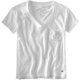 thumbnail image 1 of Camiseta básica con cuello en V para mujer de Aeropostale, blanca, mediana, 1 of 1