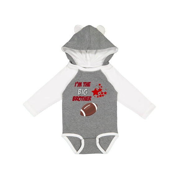 Inktastic I'm The Big Brother Football Boys Long Sleeve Baby Bodysuit
