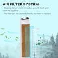 thumbnail image 6 of 3‑In‑1 Evaporative Air Cooler Portable Ice Cooling Swamp Cooler Fan 52° Oscillation 3 Speeds 8H Timer Remote Control 0.5 Gallon Water Tank for Home Office White, 6 of 10