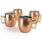 PG Set of 4 Moscow Mule Mug Copper Plated with Stainless Steel Lining, Factory