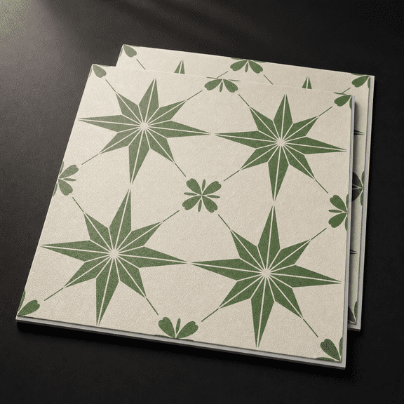 Green 10pcs Peel and Stick Floor Tiles 11.8x11.8 Inch Vinyl Flooring