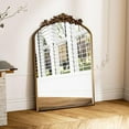 thumbnail image 6 of Full Length Mirror, Black Wall Mirror, 65"x22" Arched Window Pane Mirror, Oversize Full Floor Mirror, Farmhouse Standing Mirror with Aluminum Frame Hanging or Leaning for Living Room, No Stand, 6 of 12